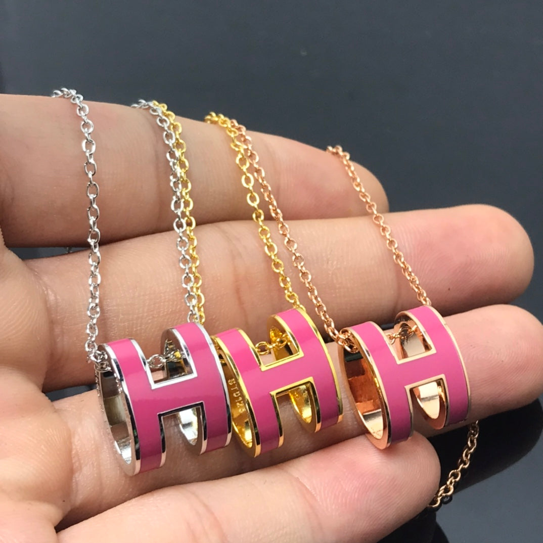 [Bloom]H NECKLACE PINK