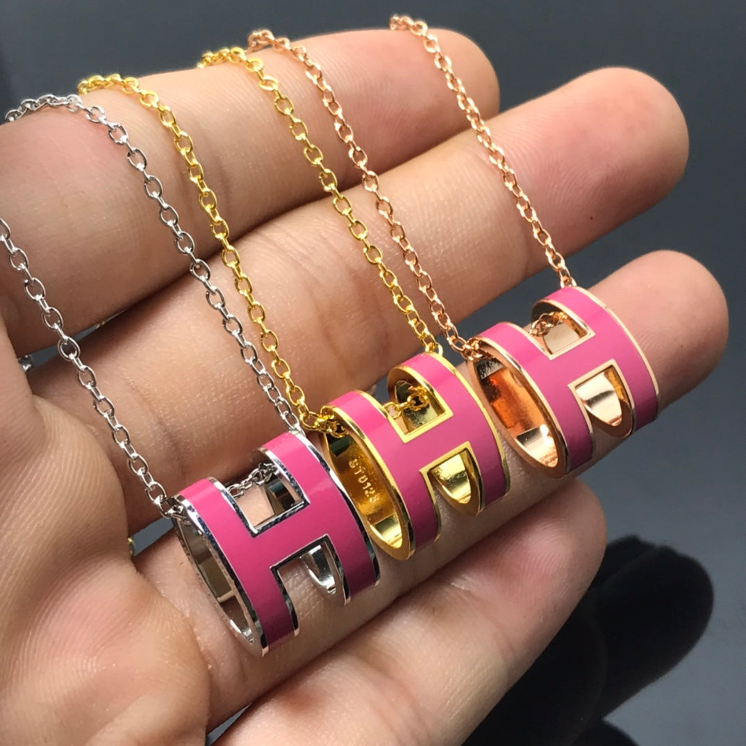 [Bloom]H NECKLACE PINK