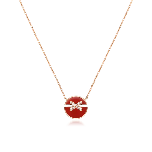 [Bloom]JEUX DE ROSE GOLD DIAMOND NECKLACE