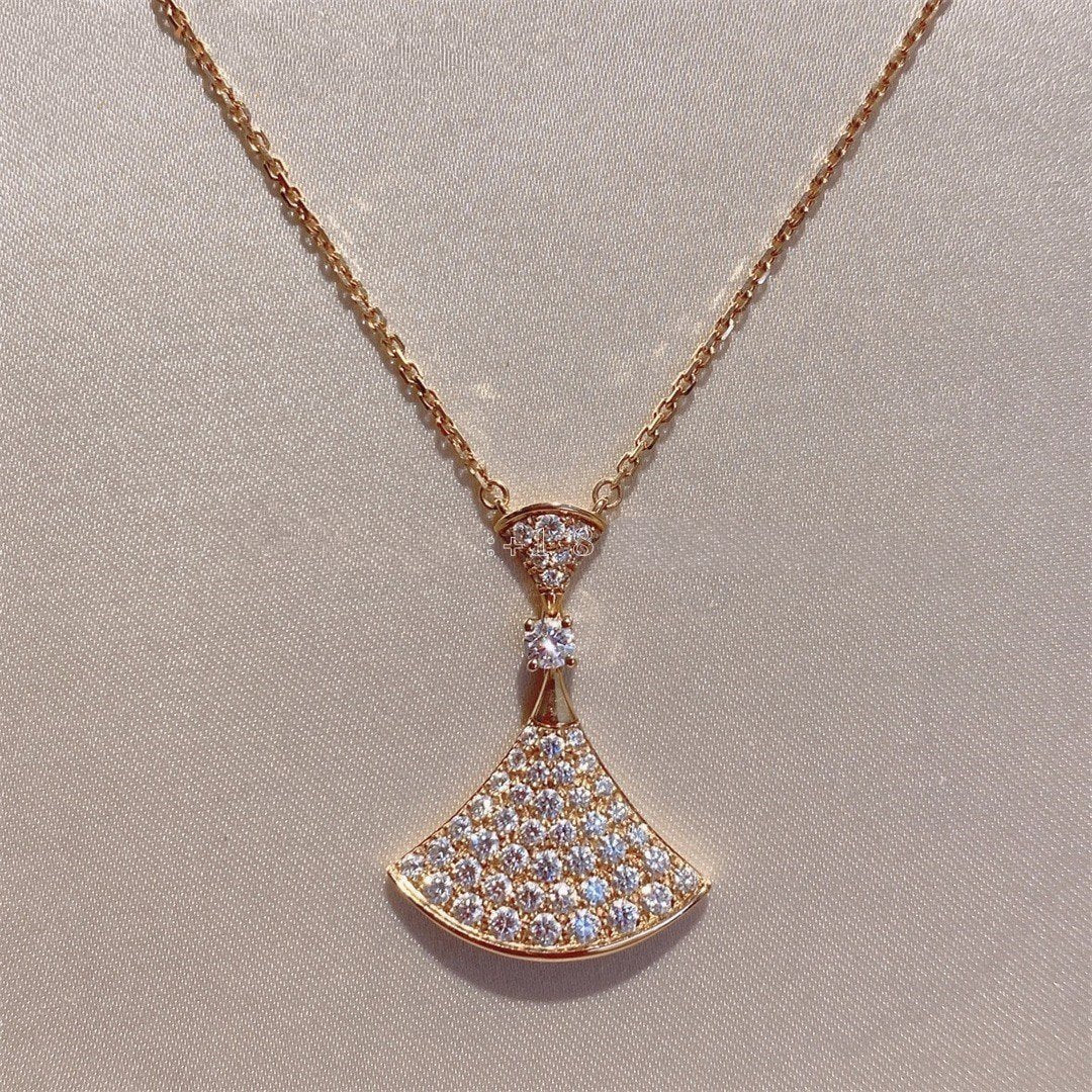 [Bloom]DREAM NECKLACE PINK GOLD FULL DIAMOND