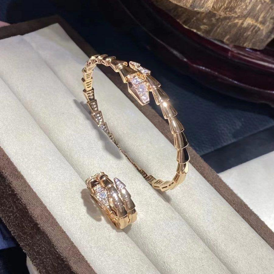 [Bloom]SERPENTI BRACELET DIAMONDS PINK GOLD