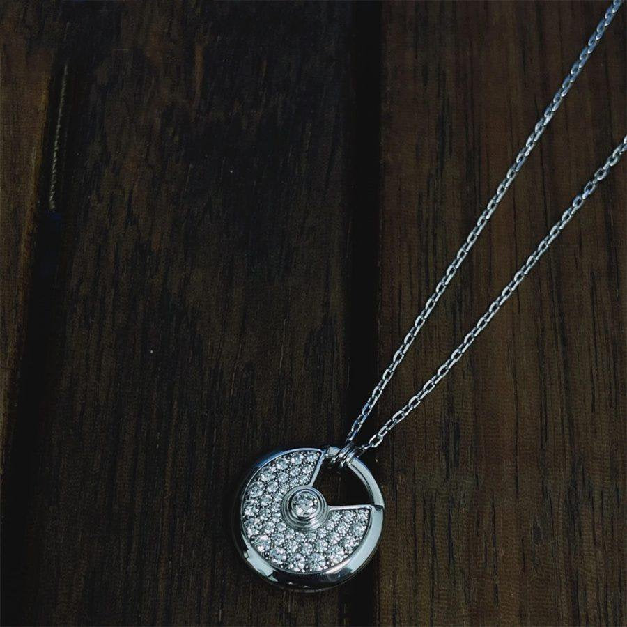 [Bloom]AMULETTE SILVER FULL DIAMOND NECKLACE