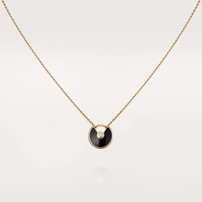 [Bloom]AMULETTE ROSE GOLD ONYX NECKLACE