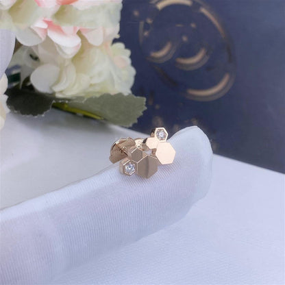 [Bloom]BEE LOVE PINK GOLD DIAMOND EARRINGS