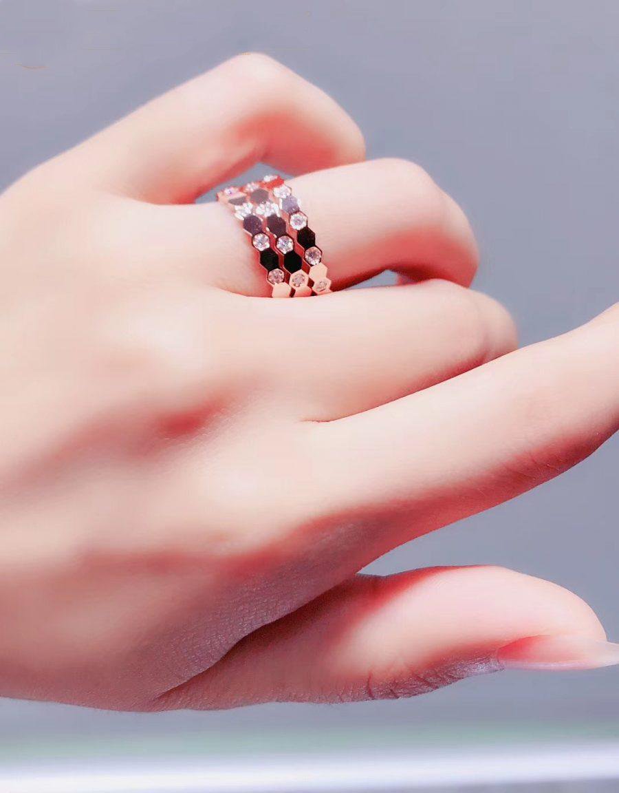 [Bloom]BEE LOVE RING PINK GOLD DIAMOND