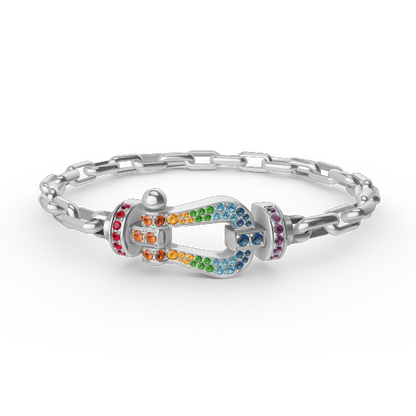 [Bloom]FORCE LARGE HORSESHOE CLASP  METAL BRACELET