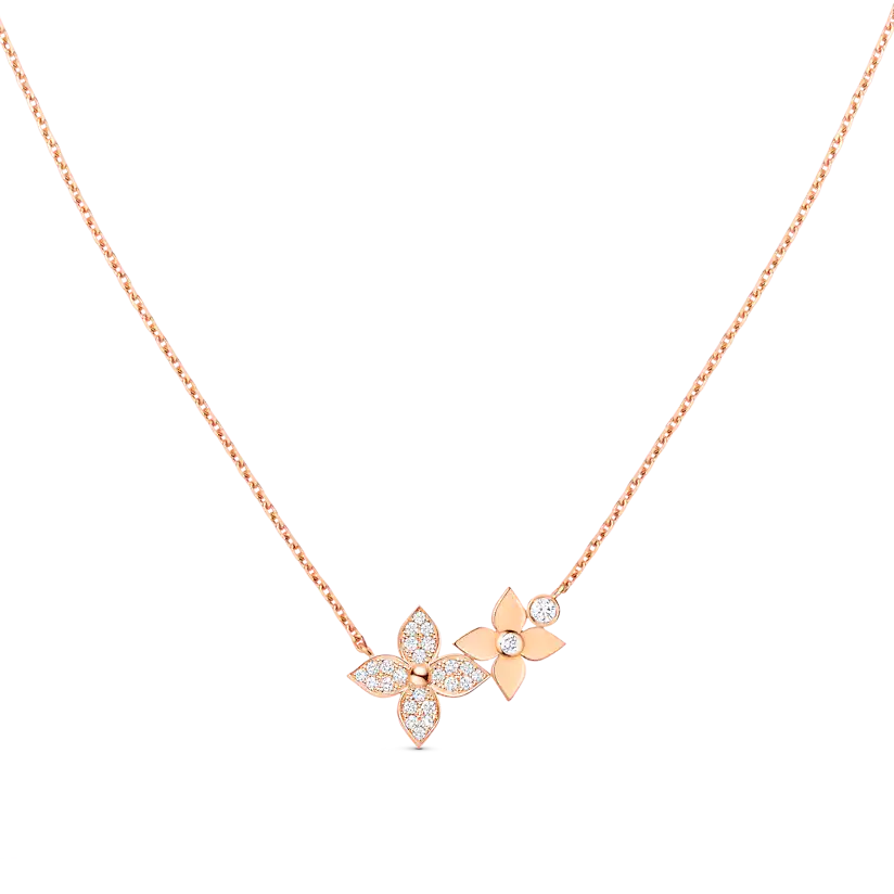 [Bloom]STAR BLOSSOM NECKLACE PINK GOLD DIAMONDS