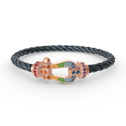 [Bloom]FORCE LARGE HORSESHOE  COLORED DIAMOND BRACELET ROSE GOLD