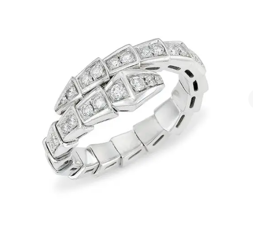 [Bloom]SERPENTI RING SILVER DIAMOND PAVED 4MM