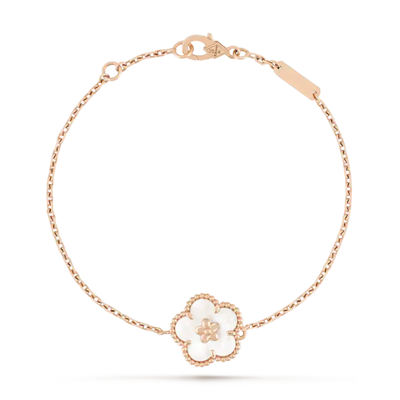 [Bloom]LUCKY WHITE MOP PLUM BLOSSOM  BRACELET