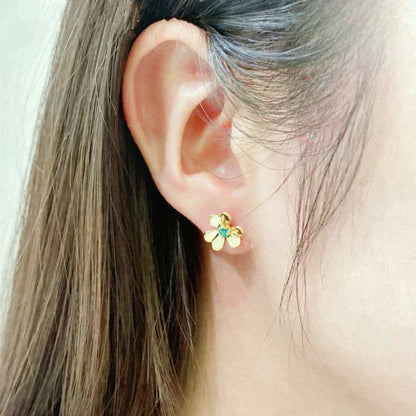 [Bloom]FRIVOLE  FLOWER MALACHITE EARRINGS