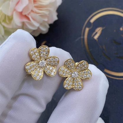 [Bloom]FRIVOLE GOLD FLOWER DIAMOND EARRINGS