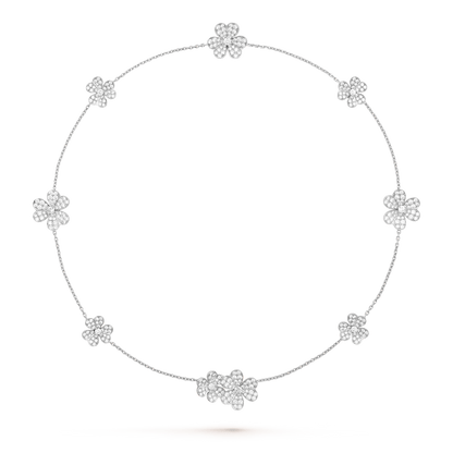 [Bloom]FRIVOLE SILVER 9 FLOWERS NECKLACE