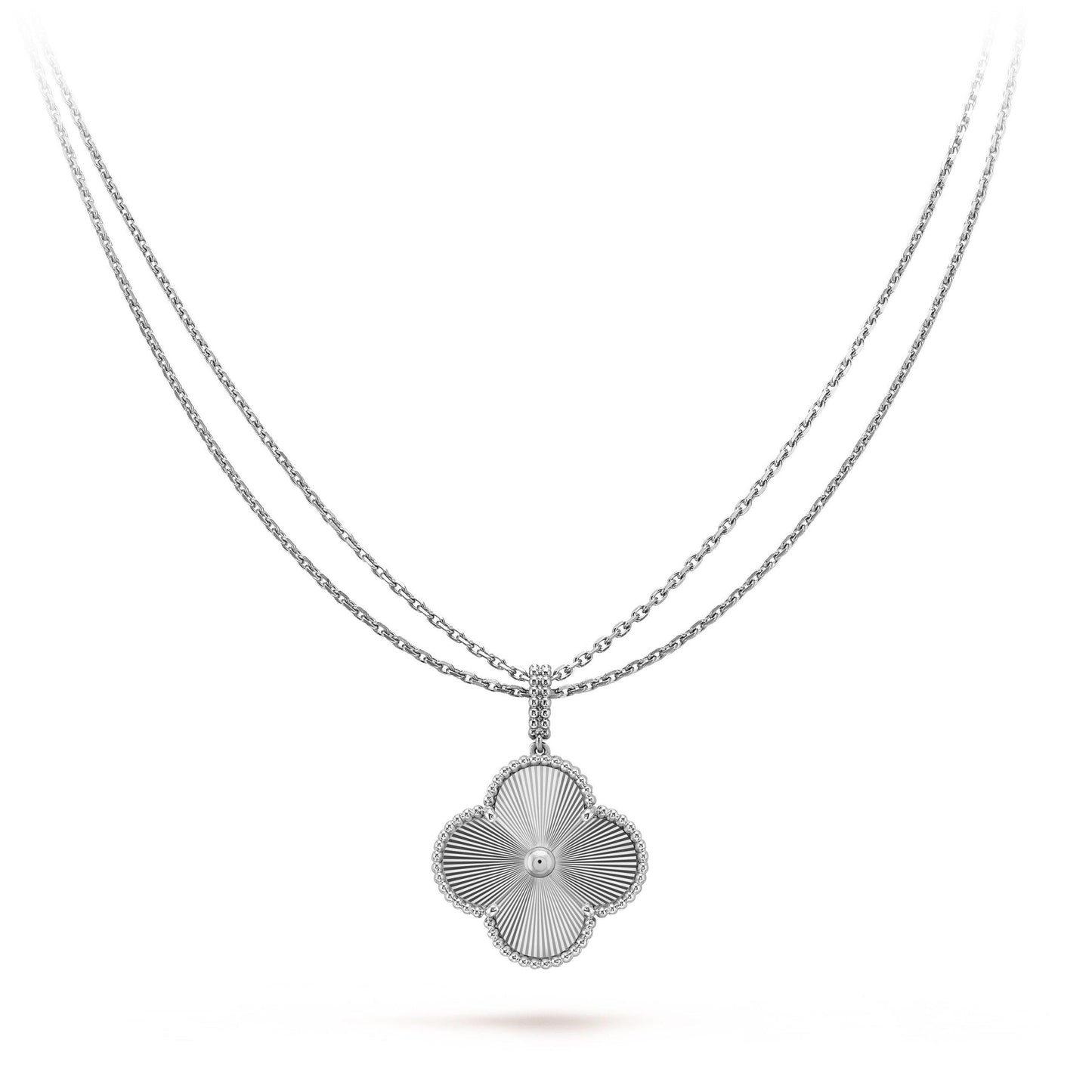 [Bloom]CLOVER 25MM SILVER BIG CLOVER NECKLACE