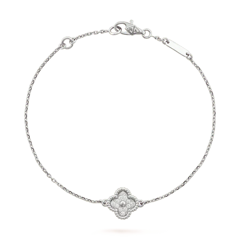 [Bloom]CLOVER  SINGLE FLOWER BRACELET SILVER