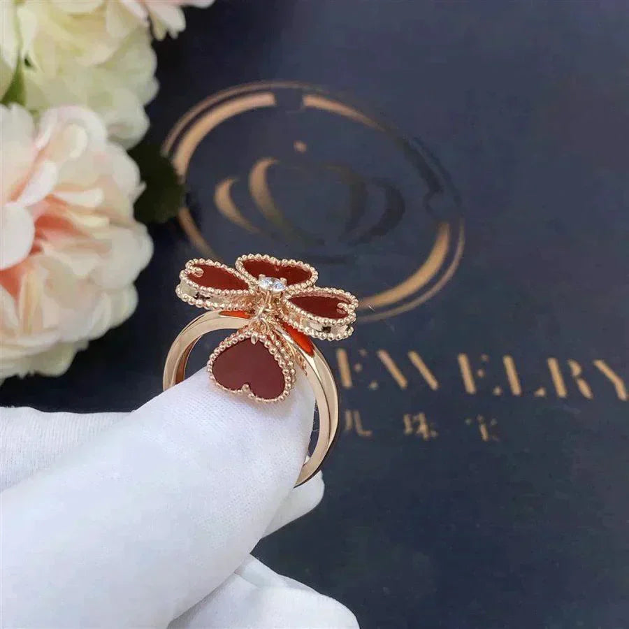 [Bloom]SWEET CLOVER CARNELIAN RING