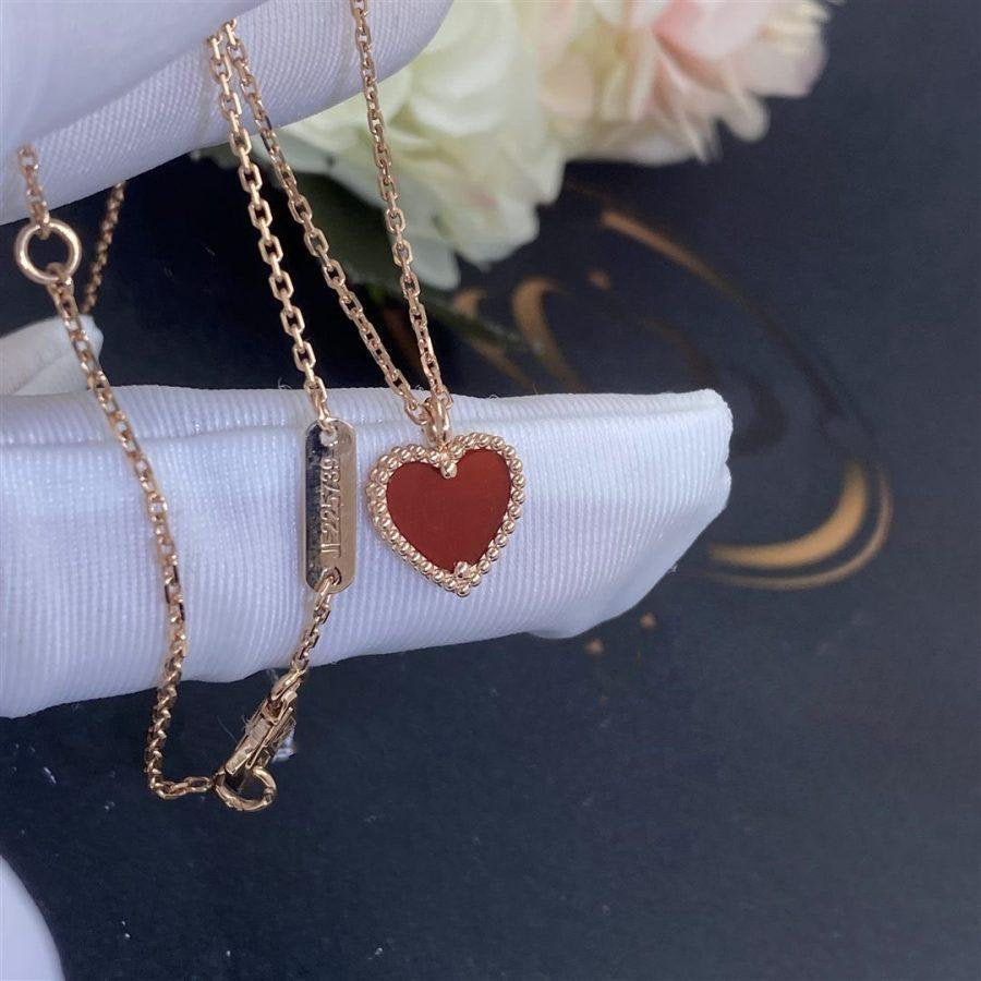 [Bloom]SWEET CLOVER CARNELIAN HEART NECKLACE