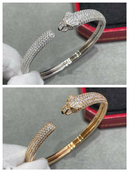 [Bloom]PANTHERE FULL DIAMOND OPEN BRACELET