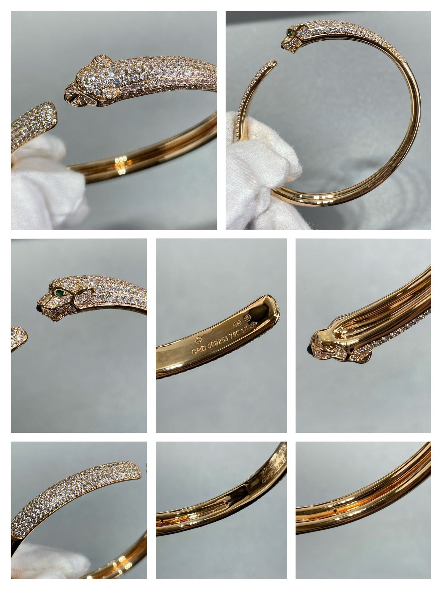 [Bloom]PANTHERE FULL DIAMOND OPEN BRACELET