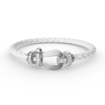 [Bloom]FORCE LARGE HORSESHOE HALF DIAMOND BRACELET SILVER