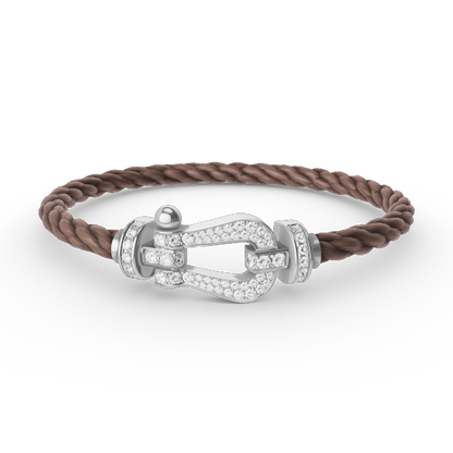 [Bloom]FORCE LARGE HORSESHOE FULL DIAMOND BRACELET SILVER