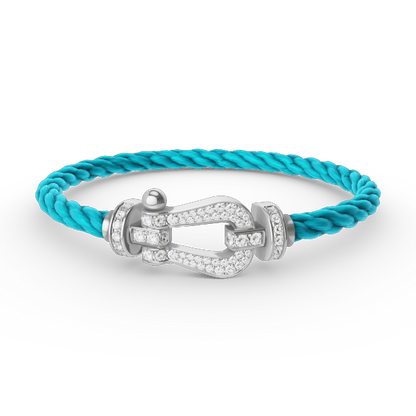 [Bloom]FORCE LARGE HORSESHOE FULL DIAMOND BRACELET SILVER