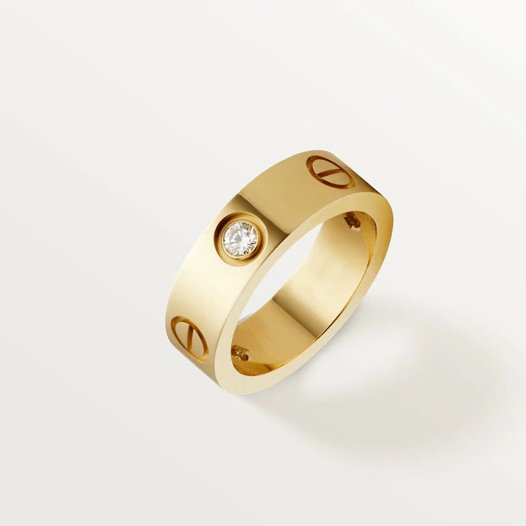 [Bloom]LOVE RING 5.5MM 3 DIAMONDS PINK GOLD